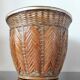 Cache-pot vintage en rotin et bambou 
