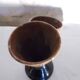 Vintage double neck vase in flamed stoneware