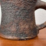 Carafe Vase de Pottery de Studio Allemand Brutaliste Mid-Century Modern par Gerhard Liebenthron, 1974