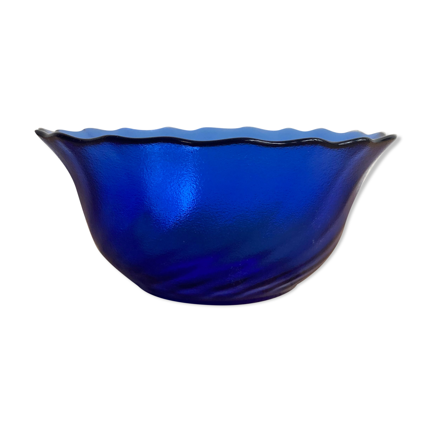 Arcoroc cup in blue glass