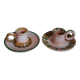 Duo of 50s ceramic hand candle holders