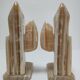 Pair of vintage Mexican cactus onyx bookends