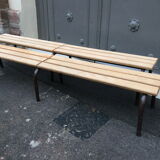 Former vintage mullca school bench. tubular pedestal