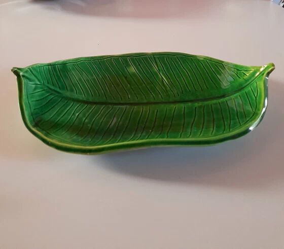 vide poche feuille en céramique