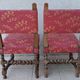 Pair of Louis XIII chairs in walnut, 19th century.