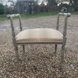 Small painted wooden bench