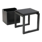 Black "Skagerak" / "Cutter" stool + box by Niels Hvass for Trip Trap / Fritz Hansen