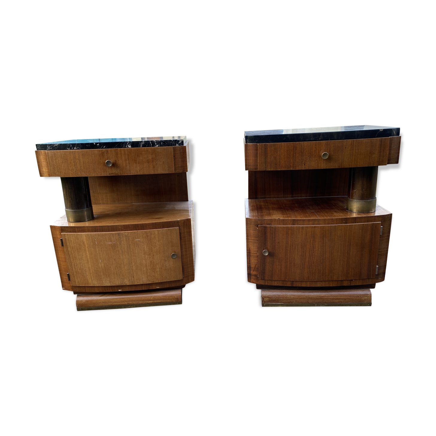 Pair of art deco bedsides