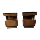 Pair of art deco bedsides