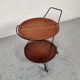 Scandinavian teak and metal dessert by Paul Nagel, Made in sweden 60s