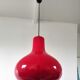 Suspension in red opaline design 70s