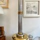 Le Dauphin lamp in silver and gold metal