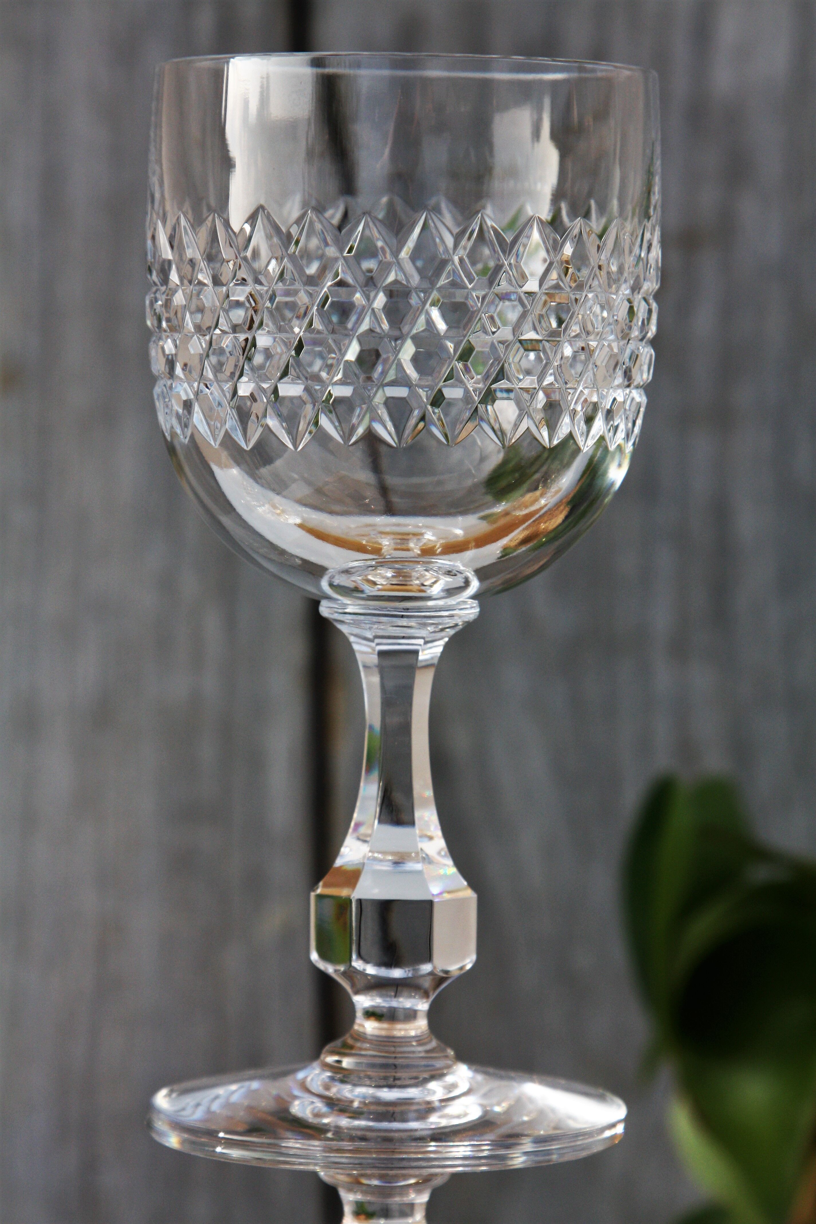 Pair of crystal water glasses from Baccarat model lucullus