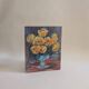 Vintage painting, bouquet of yellow roses