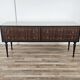 Mid Century Italian Dresser with Blue Glass Work and Four Drawers, 1960