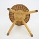 1970 Jan Kalous Beech an Rattan Side Table by ULUV,Czechoslovakia