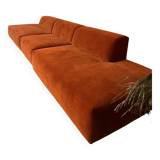 Pillow system sofa in rust color - MYCS