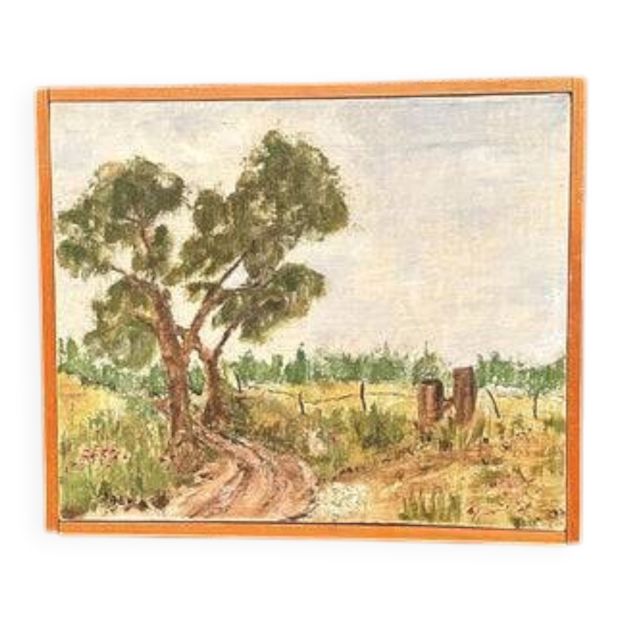 Original Swedish Oil on Canvas – “Rural Landscape” – Signed – Vintage