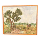 Original Swedish Oil on Canvas – “Rural Landscape” – Signed – Vintage