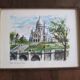 Watercolor “Paris. The Sacred Heart” by Arno, 1960