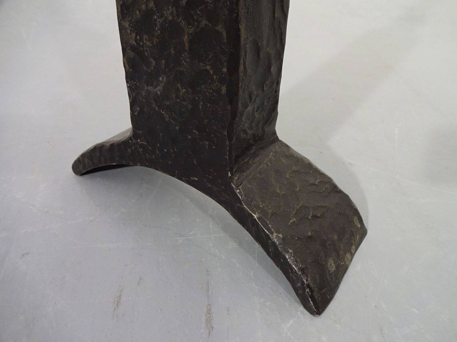 Brutalist Sculptural Iron Candleholder, 1960s