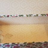 Stunning old flowery fabric box