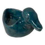 Empty duck blue ceramic pocket