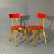 Set of 2 chairs Luterma "banana" 1955 vintage bistro