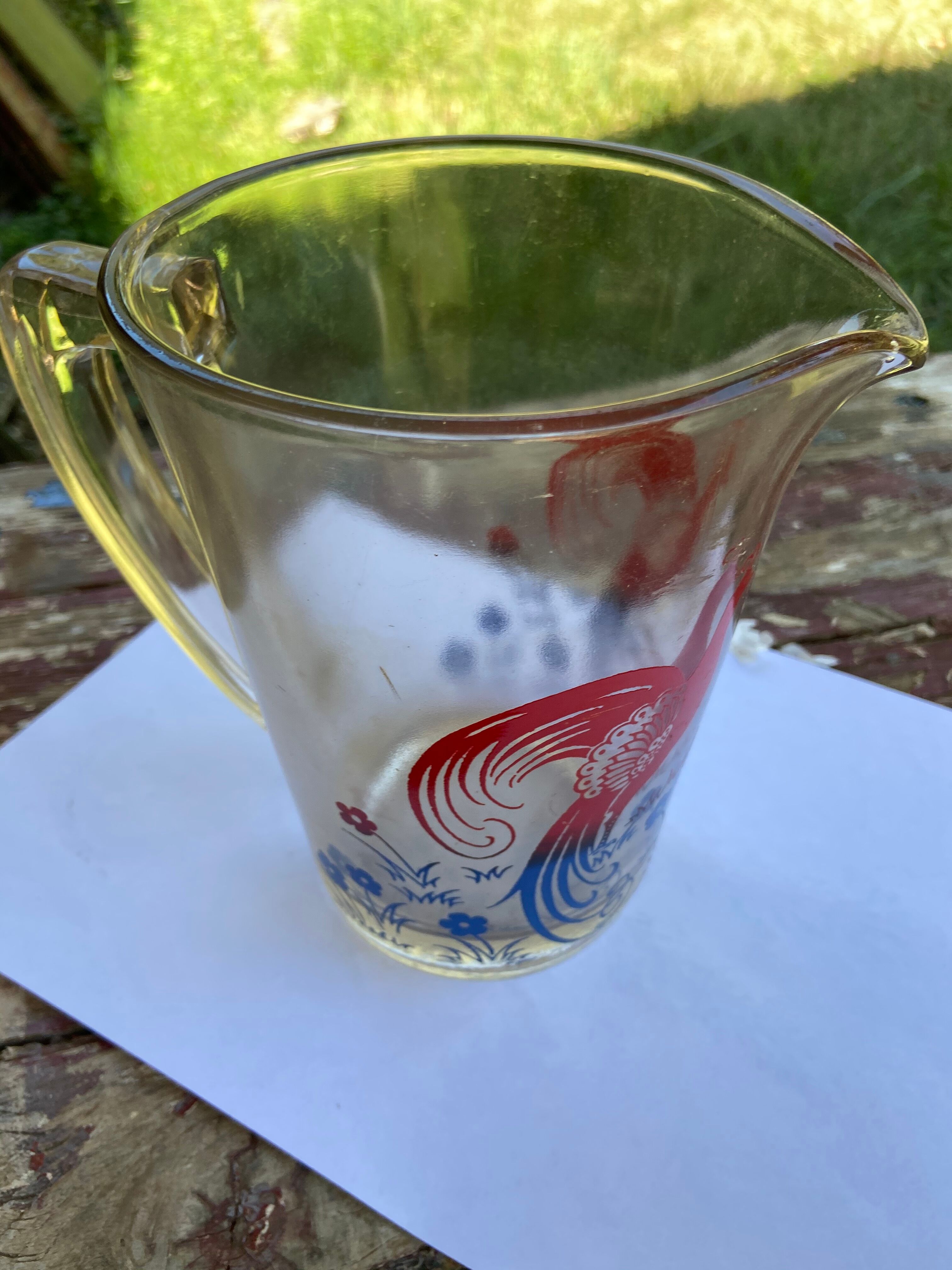 1950s glass carafe and broc