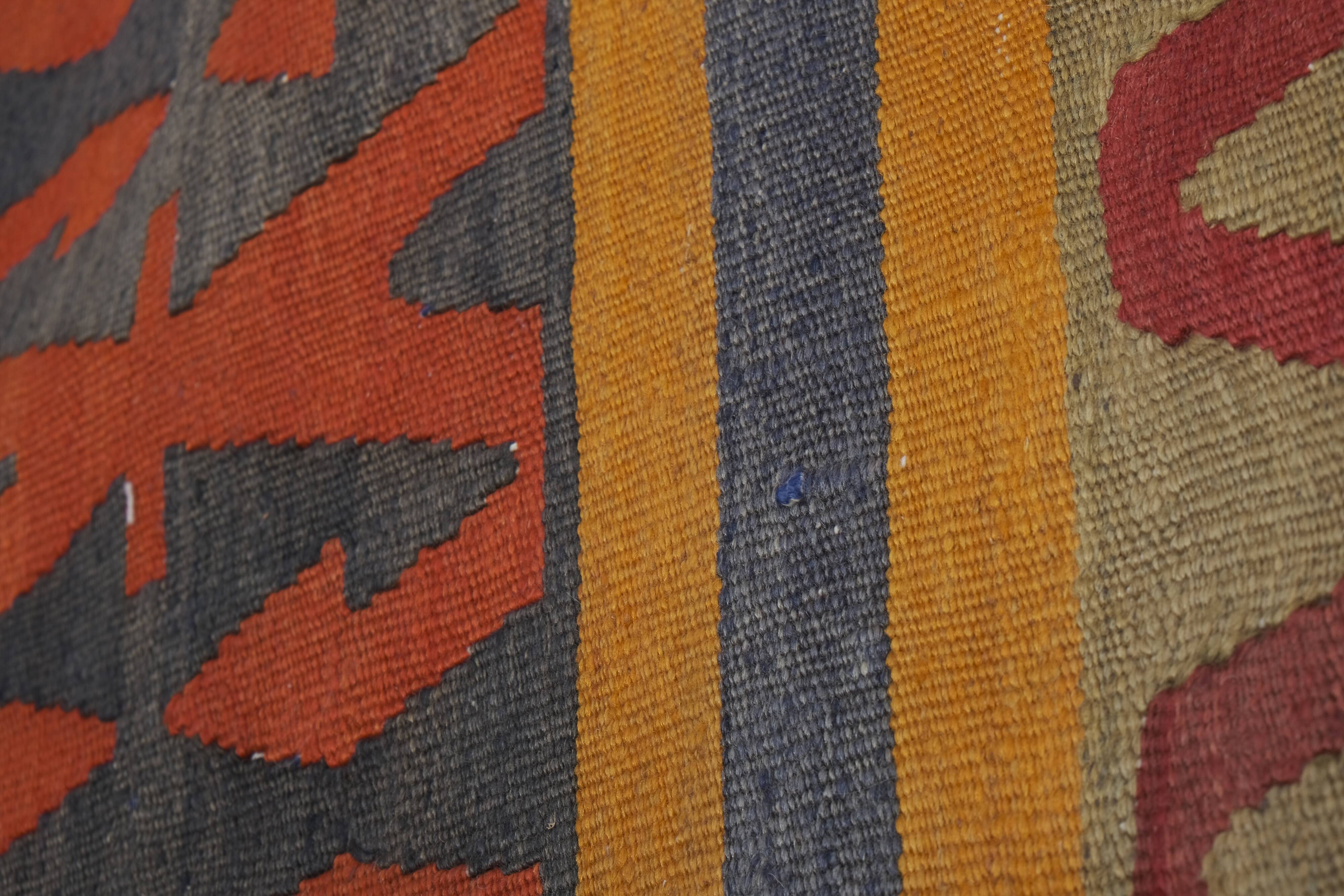 Early 20th Century Wide Konya Kilim Runner for Foyer 4'11'' x 10'1''