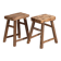 Antique solid wood stools (circa 1900). Set of 2 pieces no. 2.
