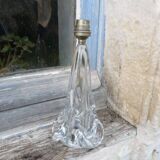 Lamp base in crystal by designer Joseph Bleichner, Saint Louis Crystal.