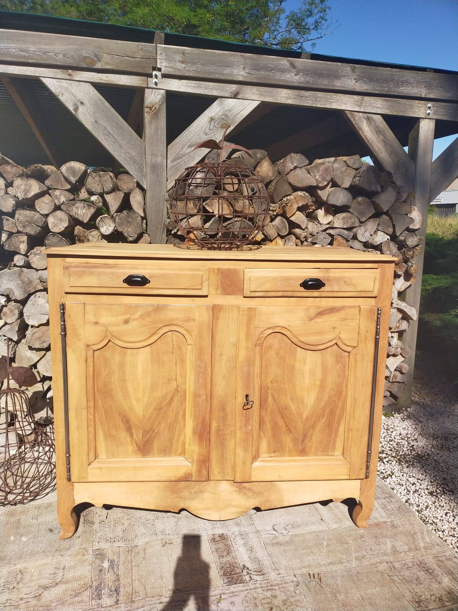 Renovated solid wood sideboard