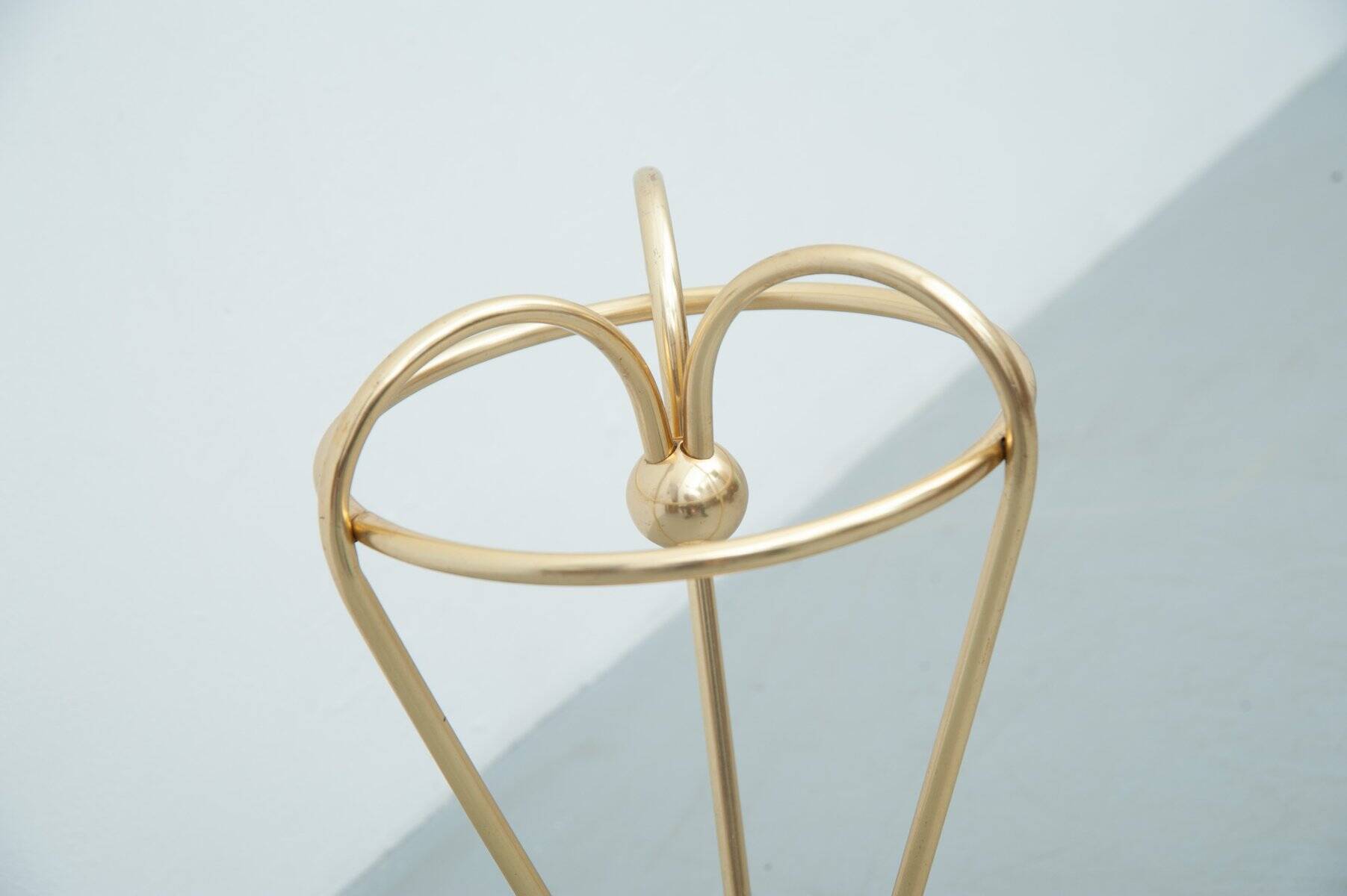 Brass & cast iron umbrella stand, 1950s