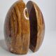 Vintage onyx marble bookends, ovoid shape, height 17 cm, 1970s