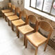 Set de 6 chaises hêtre années 80