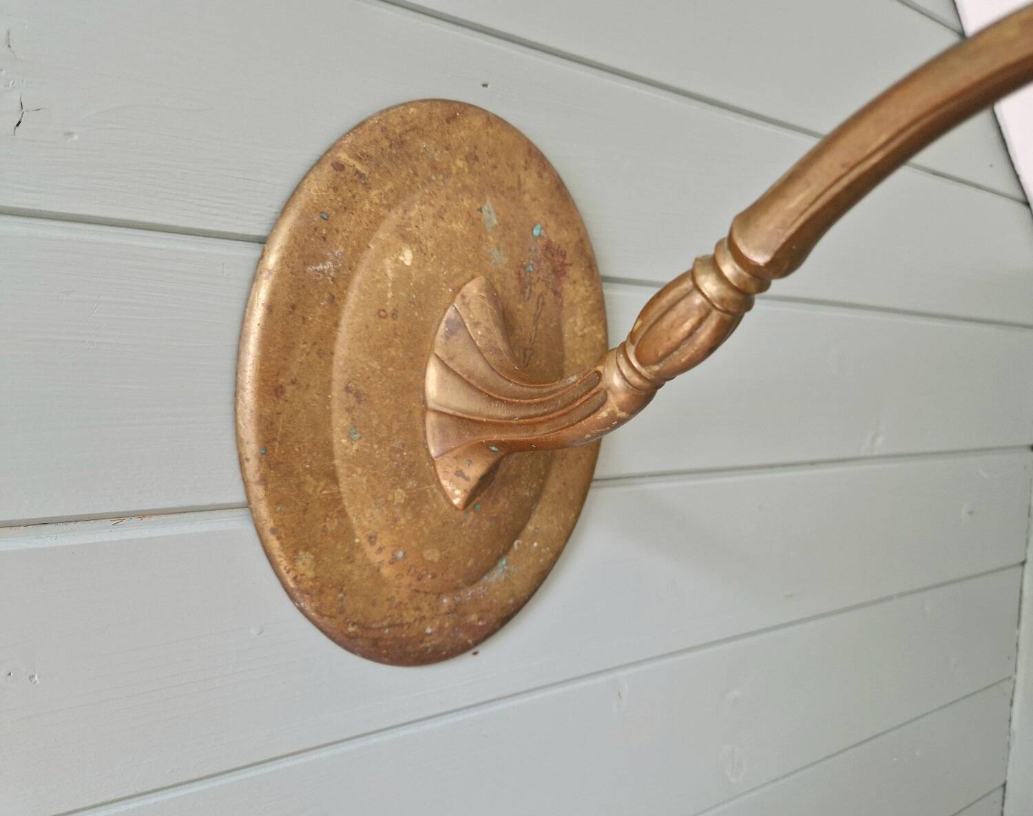 Art Deco bronze and satin crystal globe wall sconce, 1910-20