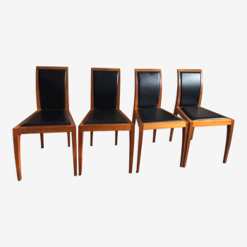 4 scandinavian leather chairs from Tranekær