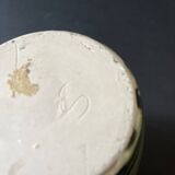green glazed ceramic vase signed S
