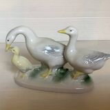 Trio of ceramic geese
