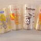 6 verres à orangeade - limonade - eau - thème des régions - vintage