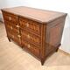 Austrian Louis XVI Commode in Walnut Veneer with Inlays and Gold Plate, 1790s