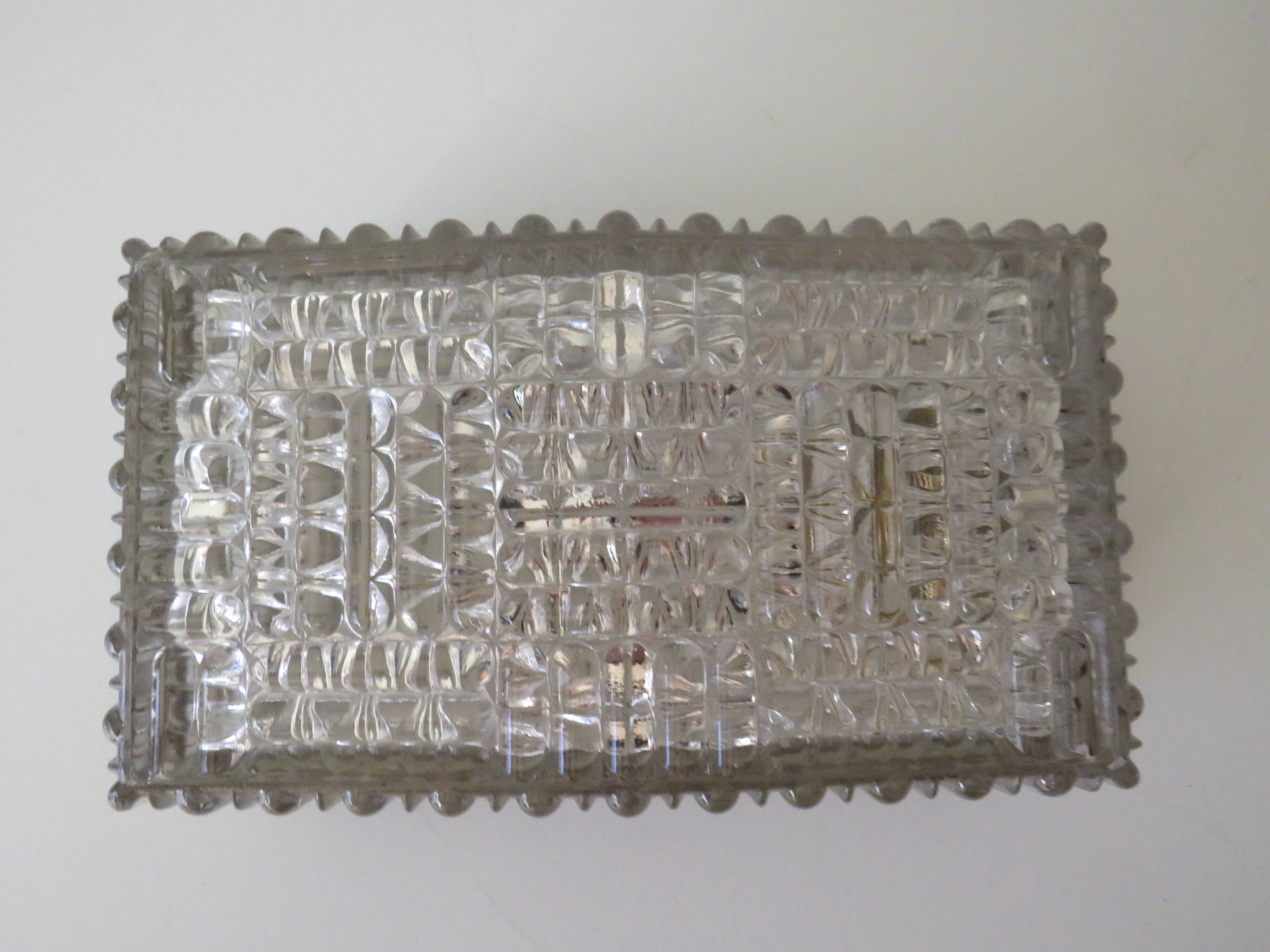 Rectangular brutalist outdoor wall lamp, 1960-1970