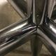 Vintage  glass and chrome round dining table 1970