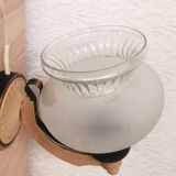 Eastern European mid century hand-blown glass wall sconce lamp 1970s