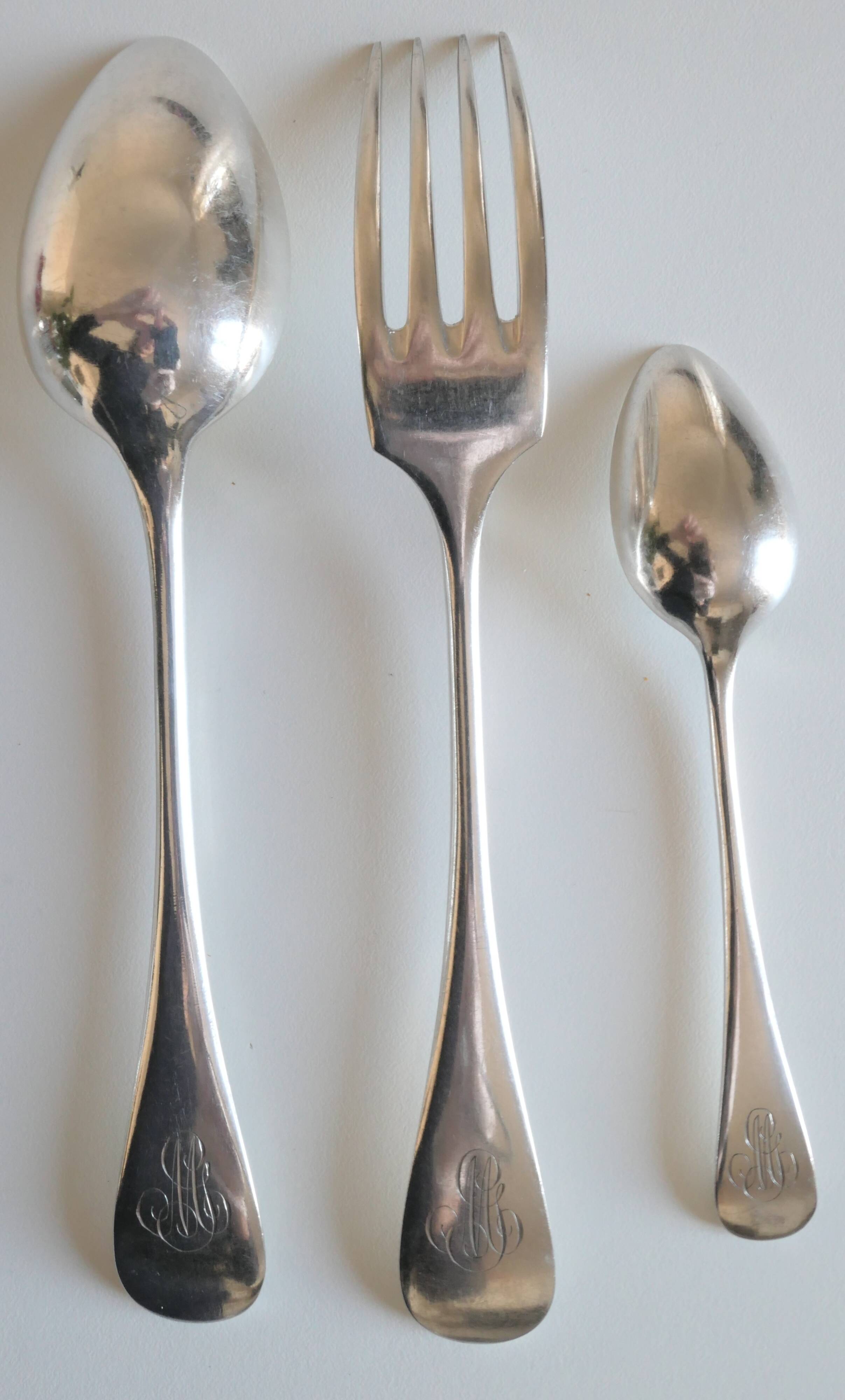 37-piece household set christofle uniplat