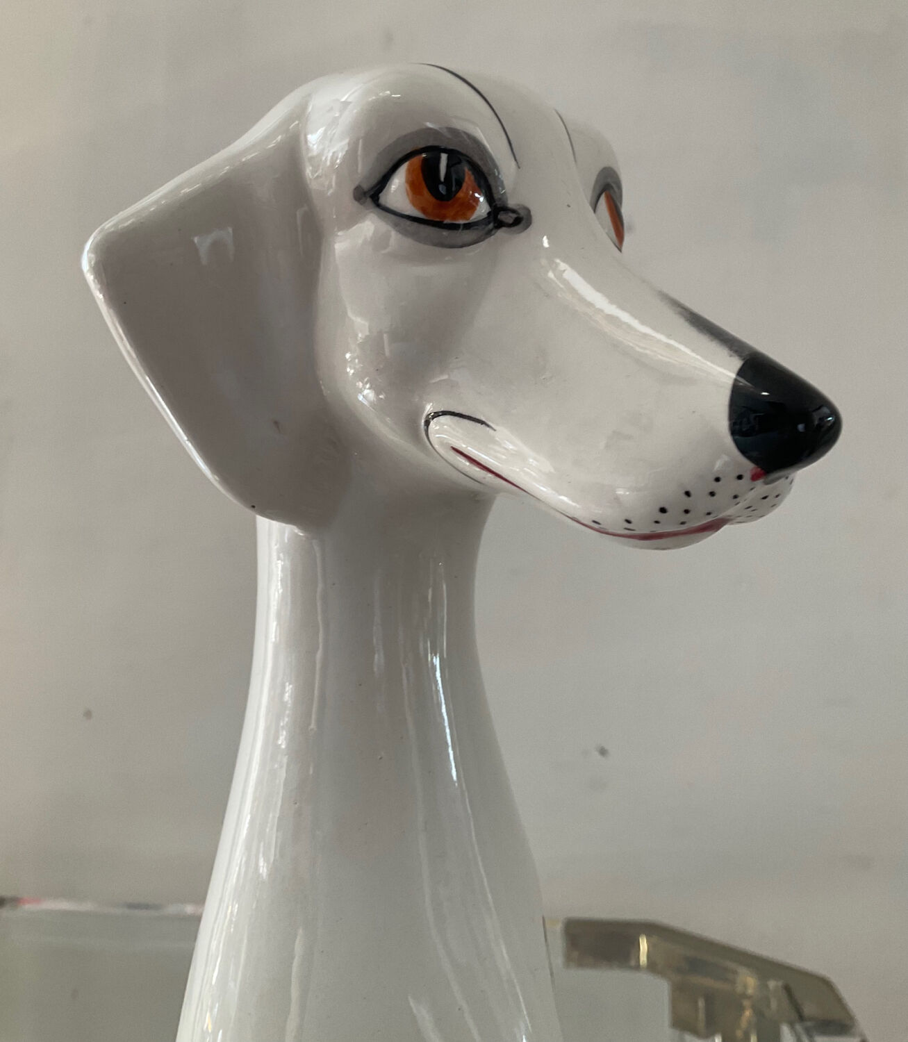 Porcelain dog Cevac France 70s