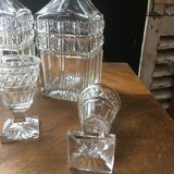 Charles X liquor cellar with fiddle shape and crystal factory 19 eme