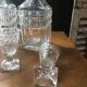 Charles X liquor cellar with fiddle shape and crystal factory 19 eme