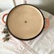 Le Creuset casserole dish in round enameled cast iron 26cm 4 L vintage orange